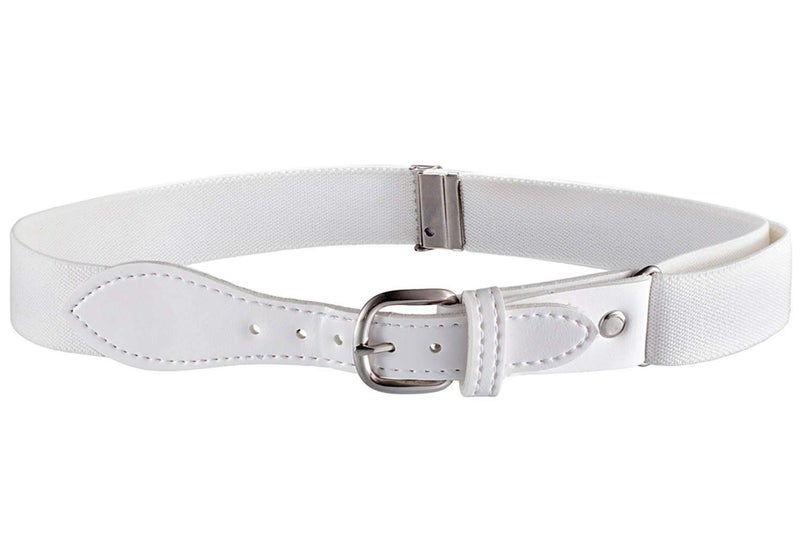 HOLD'EM HOLDEM Kids Toddler Belt Leather Closure Elastic - White - Image 1